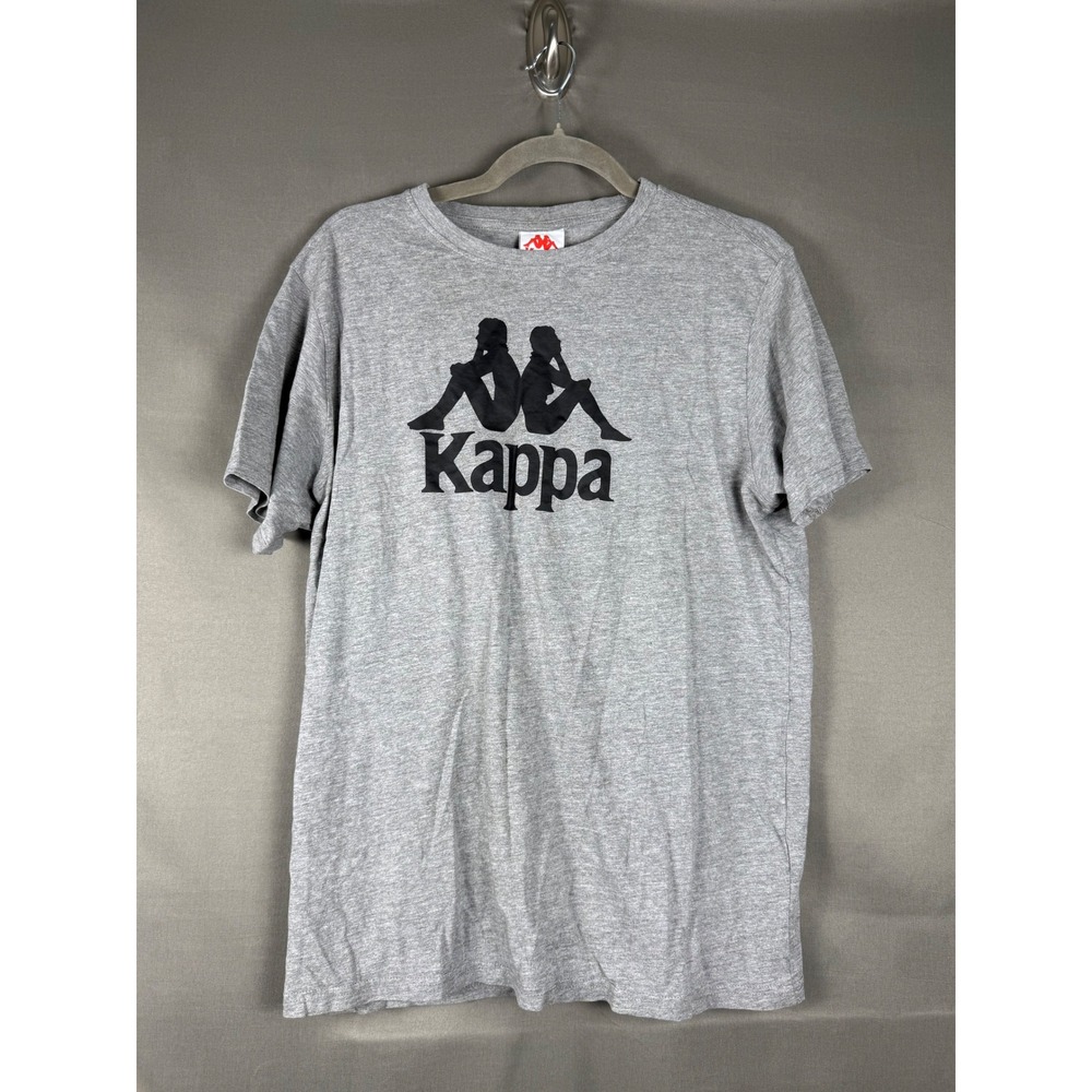 Kappa T-Shirt Mens Large Gray Omini Logo Graphic Short Sleeve Tee Sportswear‎